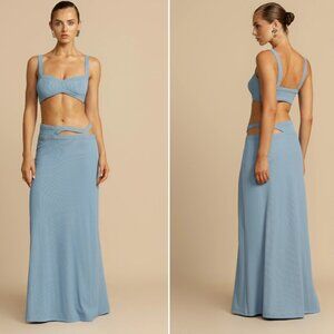 Arcina Ori Blake Maxi Skirt Set Sky BlueNWT